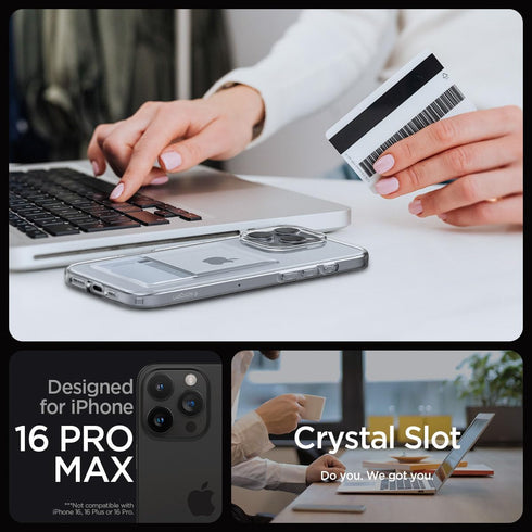 Spigen iPhone 16 Pro MAX Case Crystal Slot